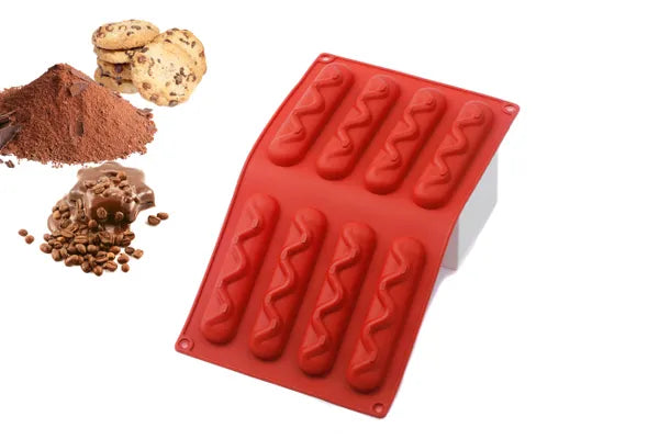 Flexibake - Oblong avec motif ondulé - 8 formes