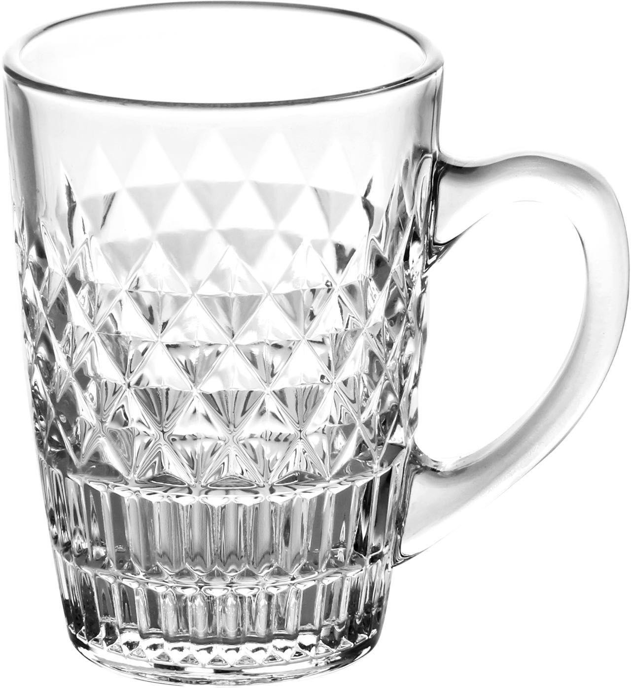 Verre cristal ondulé avec poignée