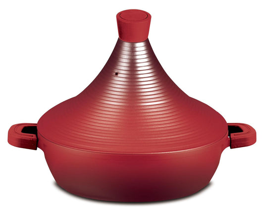 Tajine rouge Marocain en fonte d'aluminium