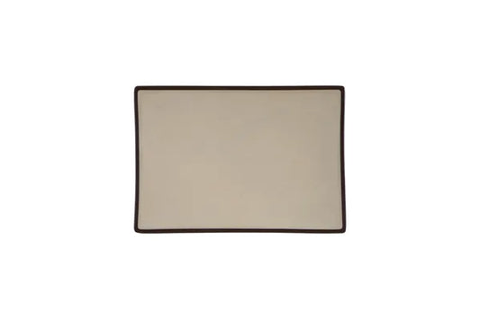Mélamine Rectangle Courbé Taupe