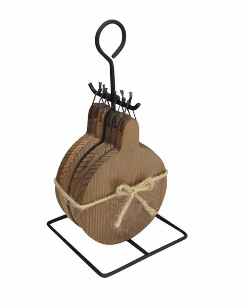 Sous-verres en bois - lot de 6