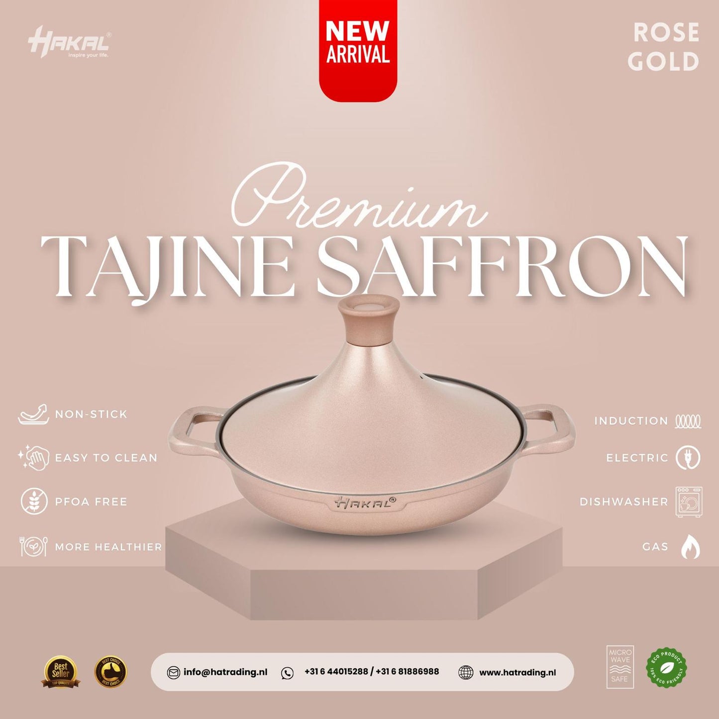 Tajine Premium Rose Gold Saffron