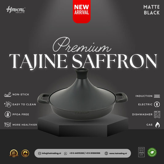 Tajine Premium Noir Matte Saffron