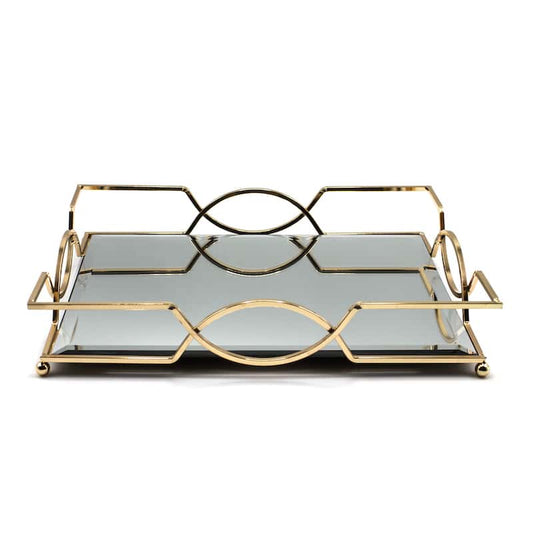 Plateau miroir petit doré