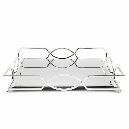 Plateau miroir petit argent